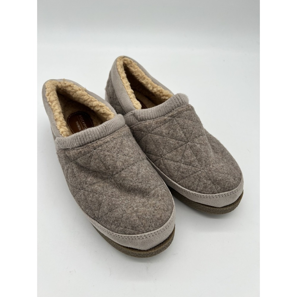 Rockport Shoes Womens Size 5 Gray Veda Slip On Faux Fur Lined Slippers Trutech